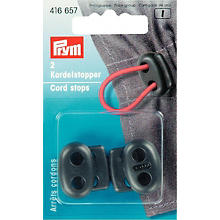 Prym Arrêts-cordons, noir, pour des cordons d'une épaisseur de 5 mm Ø, contenu : 2 pièces