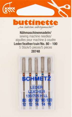 Buttinette Nahmaschinennadeln Leder Starke 80 100 Inhalt 5 Stuck Online Kaufen Buttinette Bastelshop