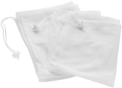 HOME EQUIPEMENT Lot de 4 Filets de lavage 92009 Blanc pas cher