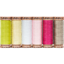Mettler Silk Finish Cotton 'Frühlingstraum', Stärke: 40, Inhalt: 6x 150 m