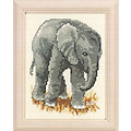 Stickbild "Kleiner Elefant", 13 x 17 cm