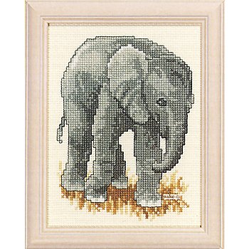 Stickbild 'Kleiner Elefant', 13 x 17 cm