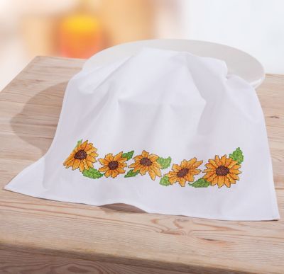 Kit broderie – Torchon "tournesols"