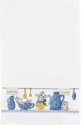 Kit broderie – Torchon "chatons"