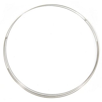 Spiralhalsreif, silber, 13 cm Ø, 2 Stück