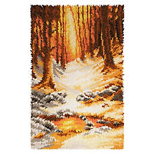 Knüpfteppich 'Wald', 50 x 74,5 cm