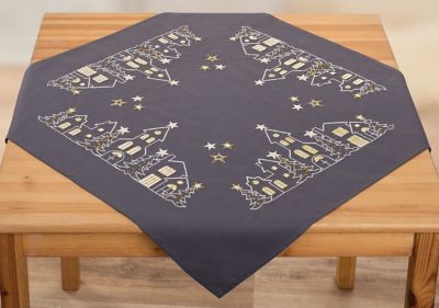 Nappe à broder « maisons »