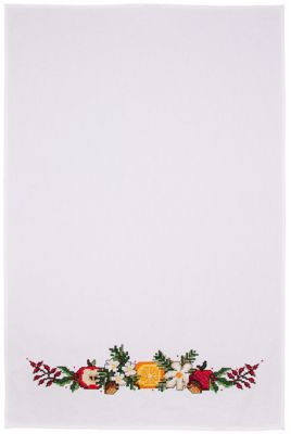 Torchon 'fruits et fleurs' 