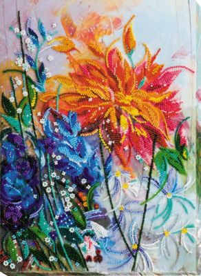 Kit broderie perle 'splendeur des fleurs', 25 x 34 cm