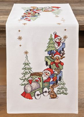 "Chemin de table ""train de Noël"""
