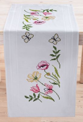 Stickläufer 'Frühlingsblumen'