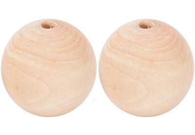 Petit lot de 10 Demi-boules en bois brut de hêtre, Diam 35 mm, poncé et  poli, non traité - Forme en bois - Creavea
