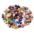 Perles en verre, multicolore, 5 - 26 mm, 100 g
