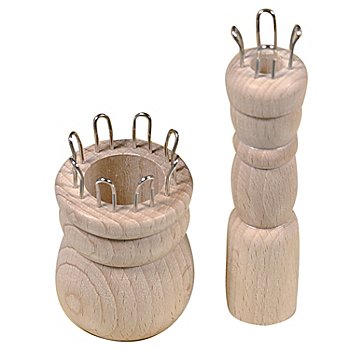 buttinette Kit tricotins en bois pour 4 et 8 mailles, 2 pièces