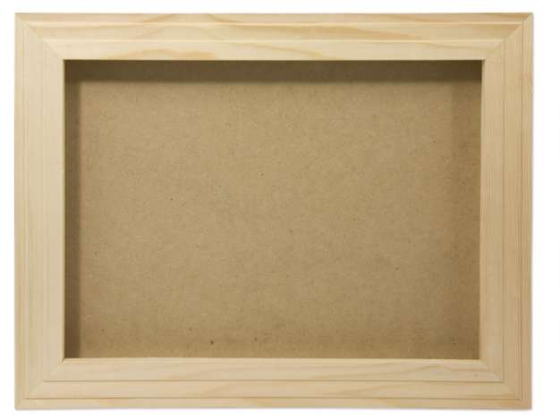 Mira Cadre 3D en bois Figari 50x75 cm - argent - verre standard