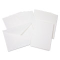 Cartes doubles et enveloppes, blanc, A5, 5 pièces