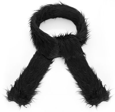 Écharpe en peluche, noir