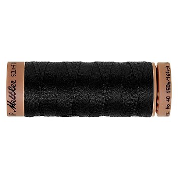 Mettler Silk Finish Cotton Maschinen- & Handquiltgarn, Stärke: 40, 150m-Spule, schwarz