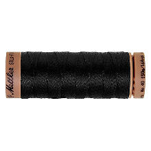 Mettler Silk Finish Cotton - Fil pour machine à coudre, noir, grosseur : 40, 150 m