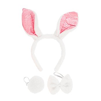 Tier-Set 'Hase', weiss/rosa