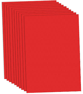 Papier cartonné série rouge pour enfants, carton épais, papier