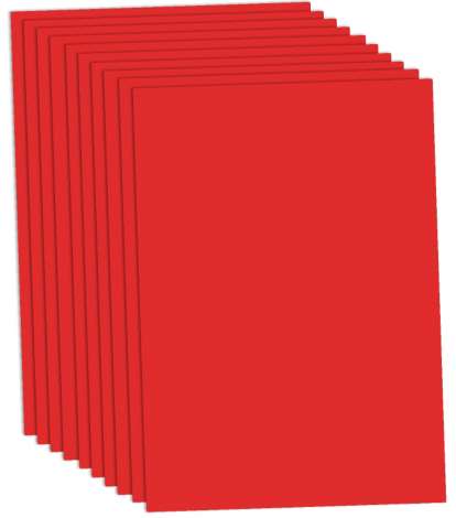 Papier cartonné, rouge, 50 x 70 cm, 10 feuilles