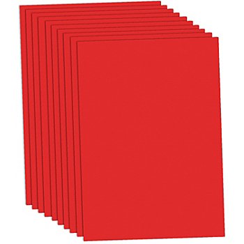 Tonzeichenpapier, rot, 50 x 70 cm, 10 Blatt