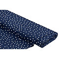 Tissu jersey en coton "pois", bleu marine/blanc, 5 mm Ø 