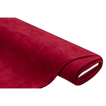 Tissu velours nicky 'Supersoft', bordeaux