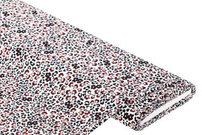Crepe Leo Blumen Allover Weiss Rot Schwarz Online Kaufen Buttinette Bastelshop
