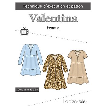 Fadenkäfer Patron 'Robe Valentina' pour femmes