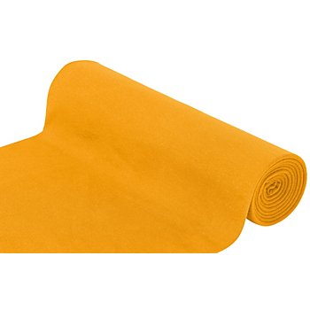 Tissu bord-côte recyclé lisse, 50cm, moutarde