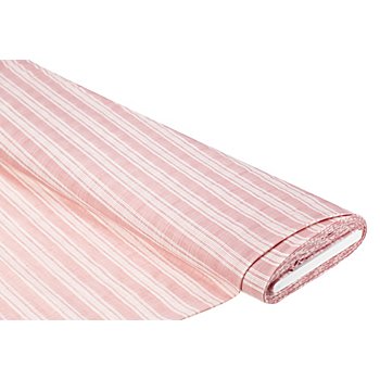 Tissu coton pour blouses à rayures tissées, rose/blanc délavé