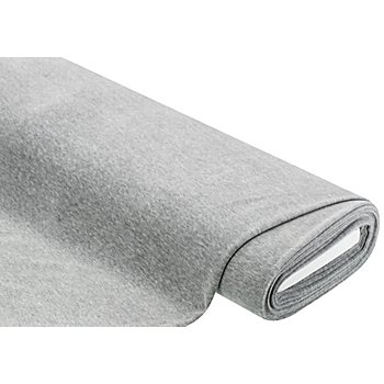 Tissu velours nicky 'Supersoft', gris chiné