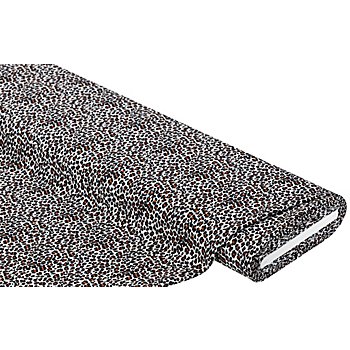Tissu stretch pour blouses 'léopard', beige/noir/marron