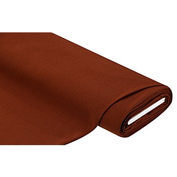 Tissu crêpe extensible 'fines rayures', rouille