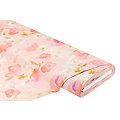 Tissu reps extensible "fleurs aquarelles", rose/multicolore