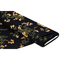 Tissu crêpe "fleurs", noir/multicolore