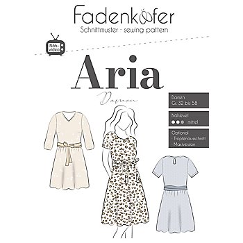 Fadenkäfer Schnitt 'Kleid Aria' für Damen