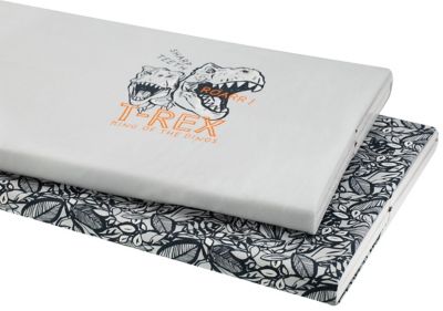 Panel jersey en coton "dinosaure/t-rex", gris/multicolore