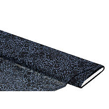 Tissu stretch à mailles 'animal', bleu/noir