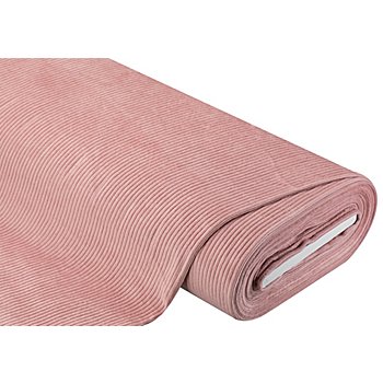 Tissu velours à côtes larges, rose