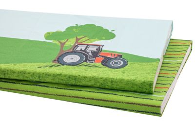 Panel jersey en coton "tracteur", vert/multicolore