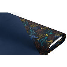 Tissu softshell 'dinosaures', bleu marine/multicolore