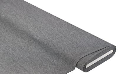 Tissu jersey de coton "fines rayures", noir/blanc