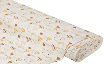 Tissu jersey en coton "ballons", blanc/multicolore