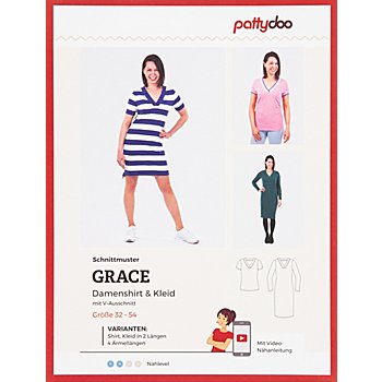 Pattydoo Schnitt 'Shirt & Kleid Grace' für Damen