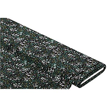 Tissu javanaise 'petites fleurs', noir/multicolore