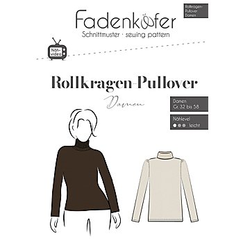 Fadenkäfer Schnitt 'Rollkragen-Pullover' für Damen