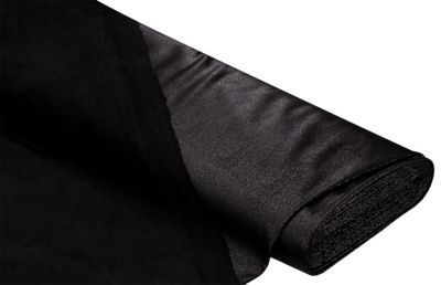 Tissu suédine extensible, noir
